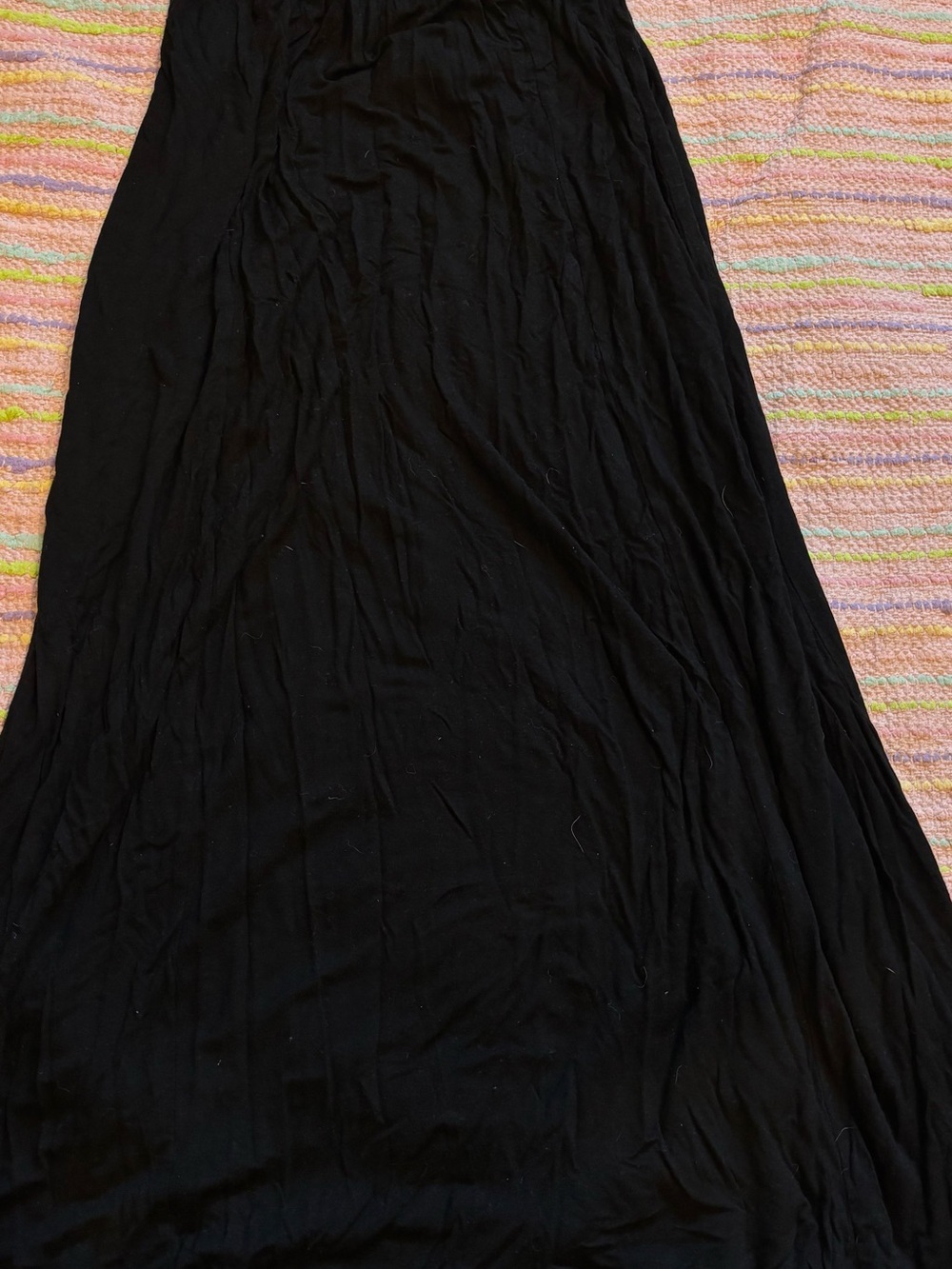 Monteau Black Maxi Skirt - Sleek Flowing Silhouette
